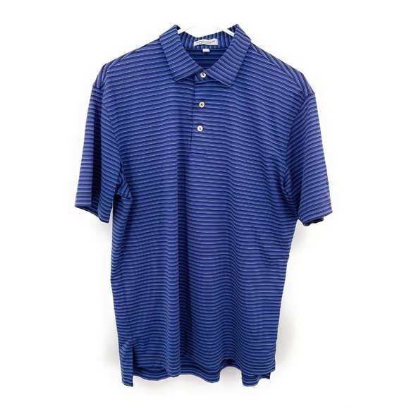 Peter Millar Other - Peter Millar Summer Comfort Polo Mens M Blue Black Grayhawk Golf Club